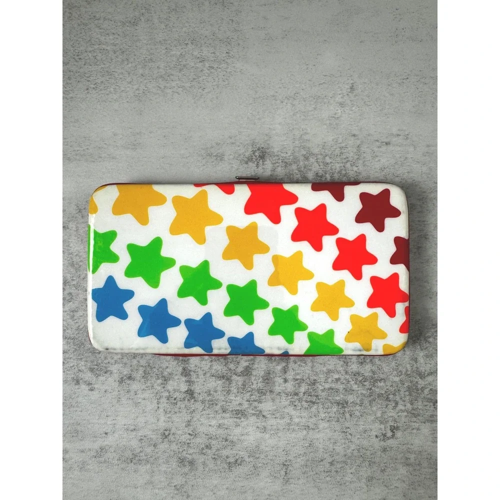 Rainbow Brite Wallet Womens OS White Star Hinge Clutch Hallmark 2012 Retro 80s